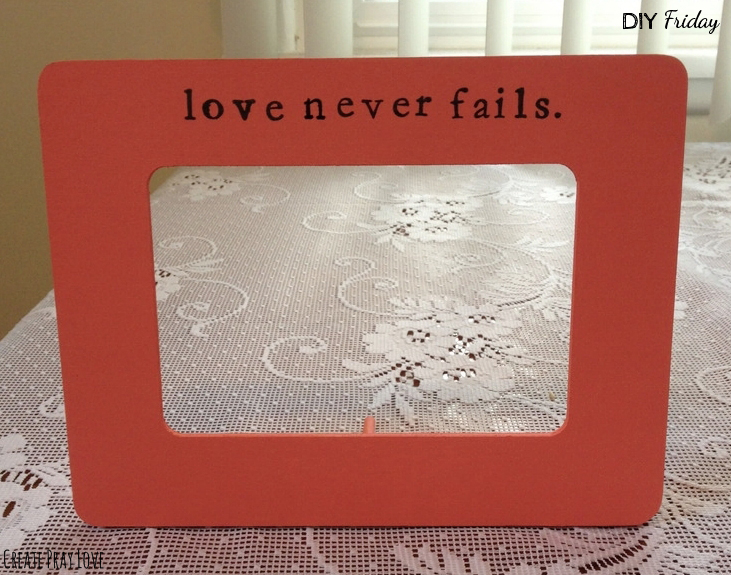 Create Pray Love | DIY Wedding & Bridal Shower Picture Frame Gift