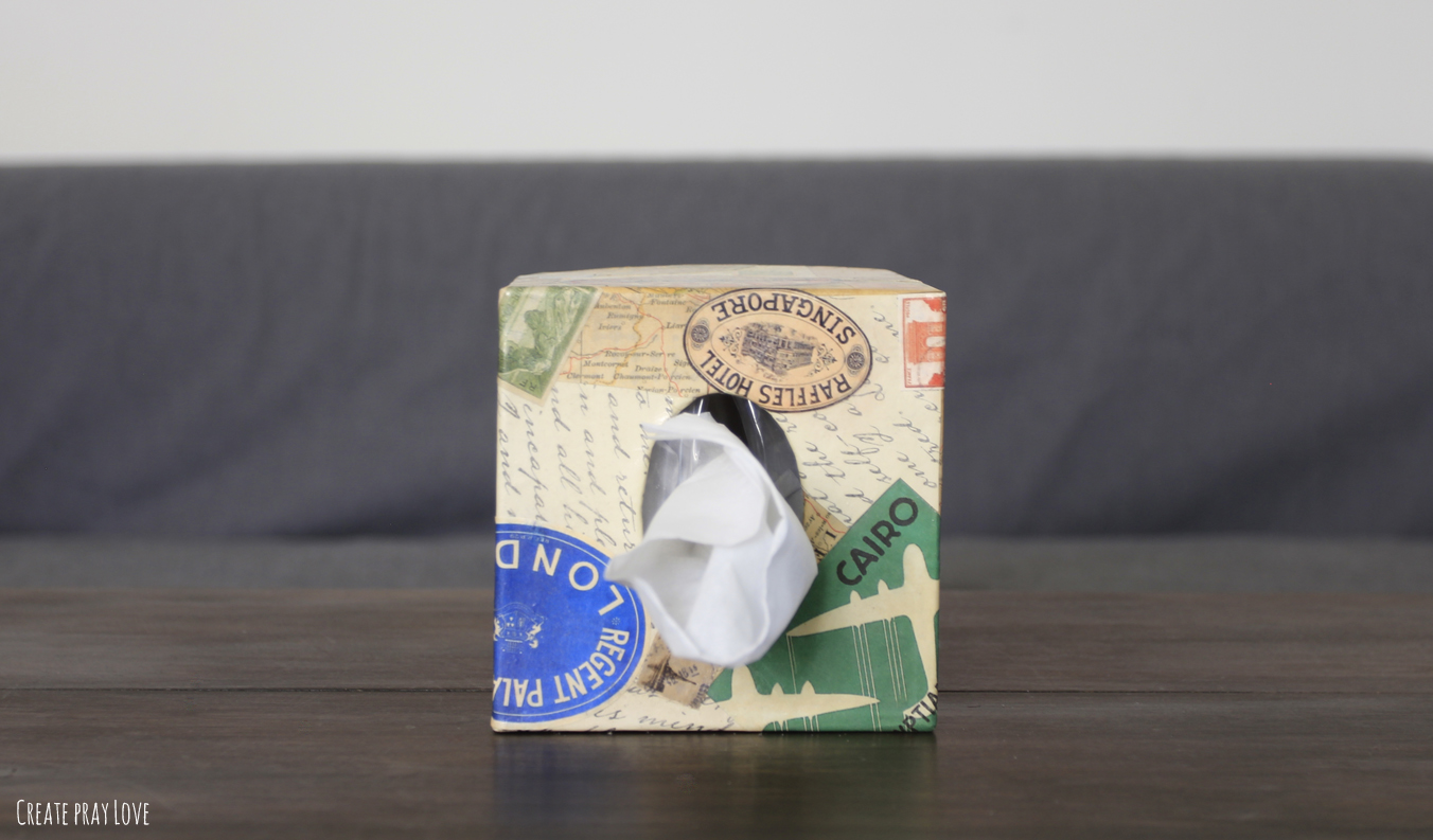Create Pray Love | Easy Mod Podge Tissue Box- love having one that matches my decor!