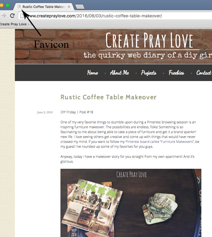 Create Pray Love | 2 Free Ways to Add Character to Your Blog