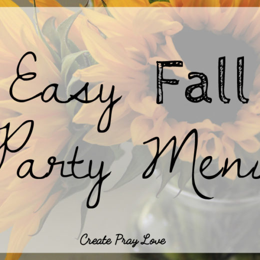 Easy Fall Party Menu