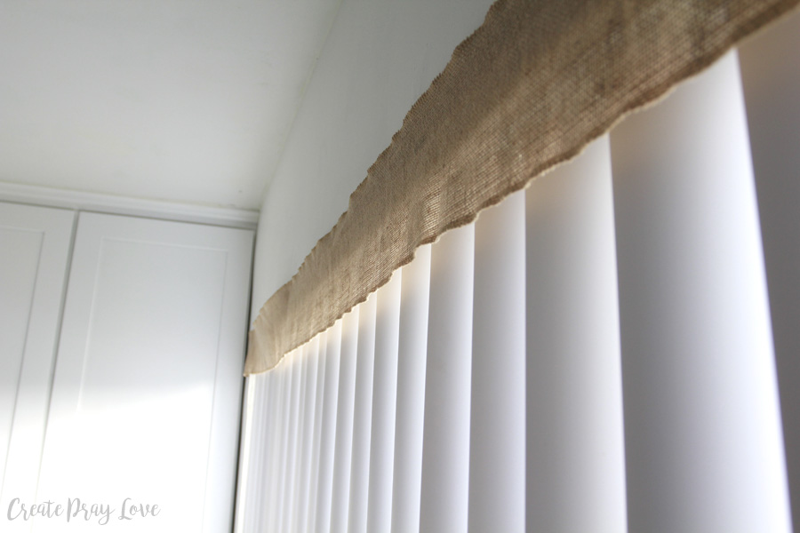 The Easiest DIY Burlap Window Treatment