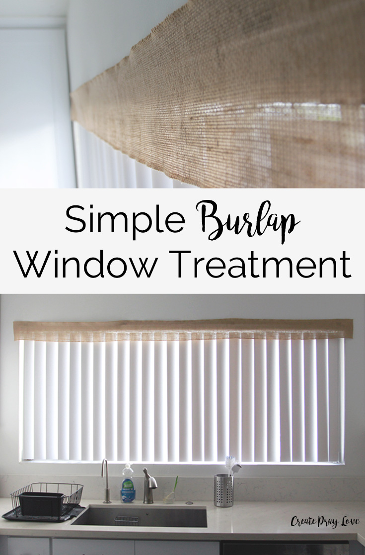 The Easiest DIY Burlap Window Treatment