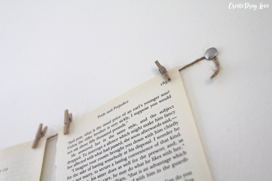 Simple DIY Book Page Banner Tutorial & Free Printable!