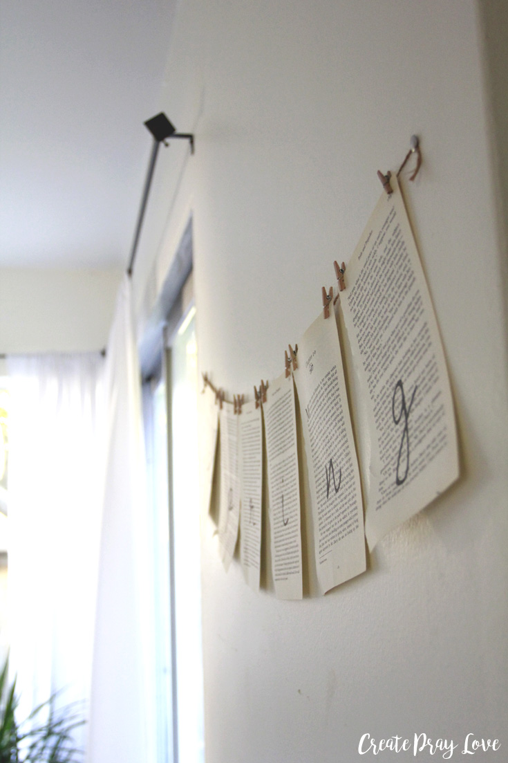 Simple DIY Book Page Banner Tutorial & Free Printable!