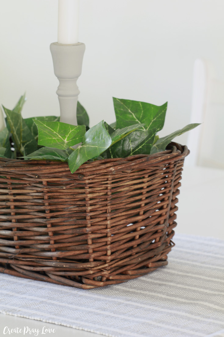 Simple Rustic Farmhouse Spring Centerpiece