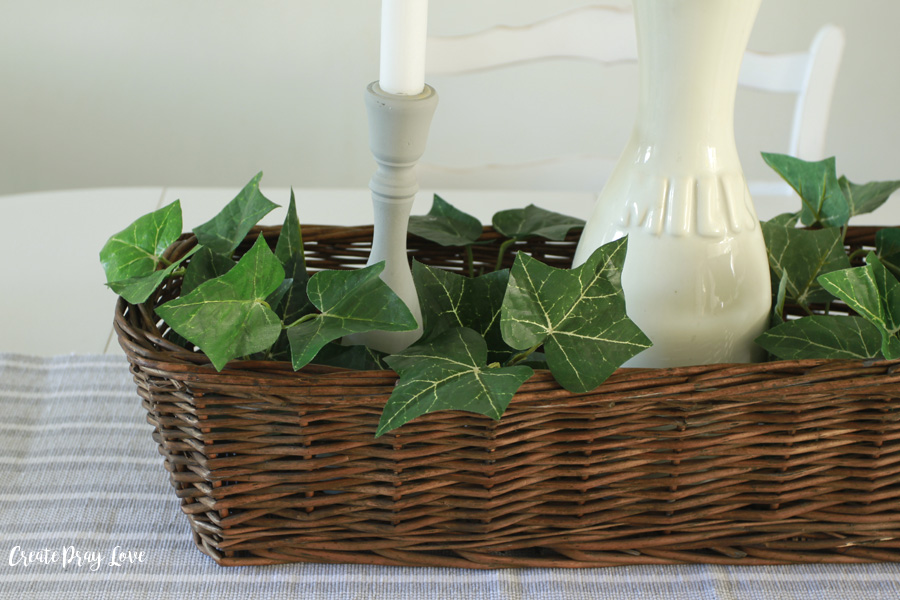 Simple Rustic Farmhouse Spring Centerpiece