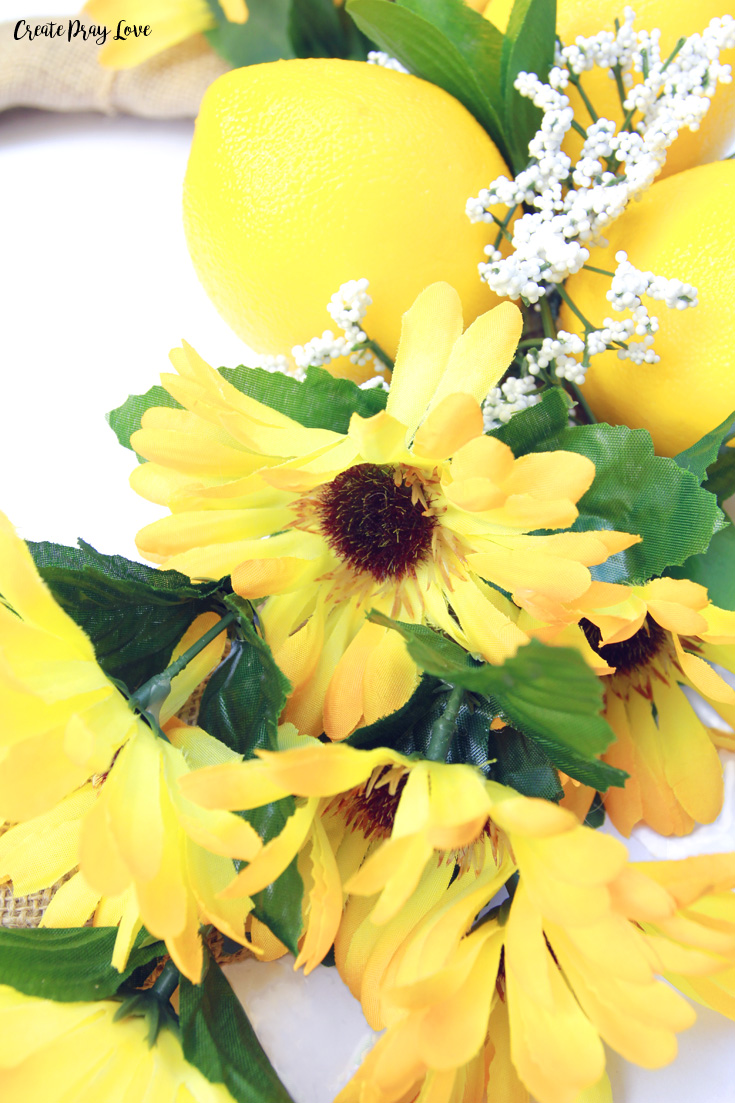 Dollar Store Summer Lemon Wreath