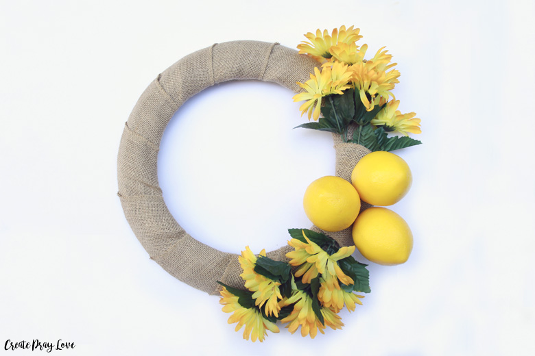 Dollar Store Summer Lemon Wreath