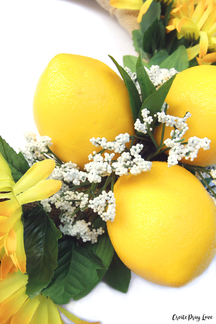 Dollar Store Summer Lemon Wreath