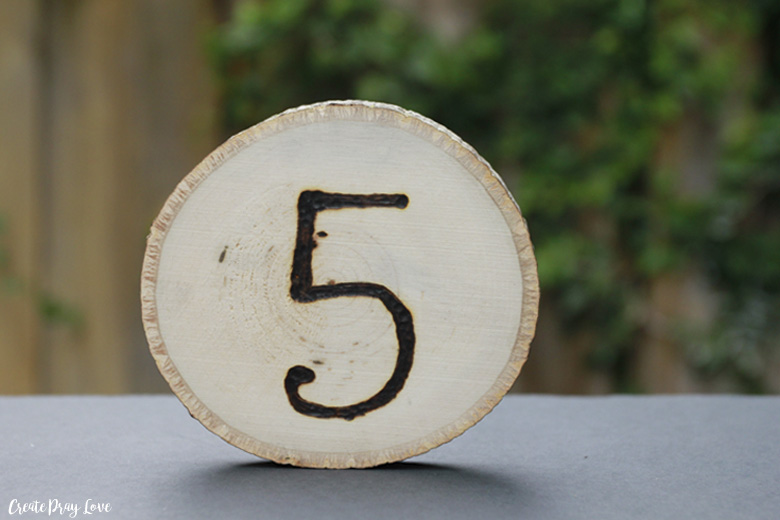 Woodburned Wedding Table Numbers Tutorial | Create Pray Love