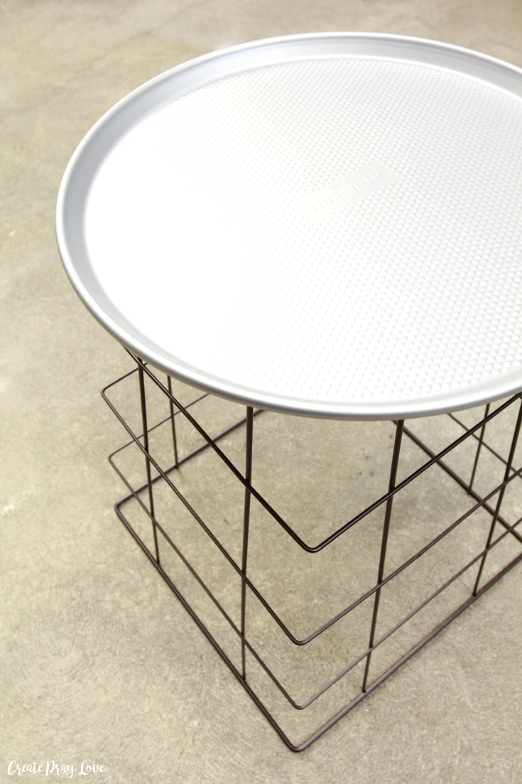 How to Turn a Wire Hamper Into a DIY Patio Table