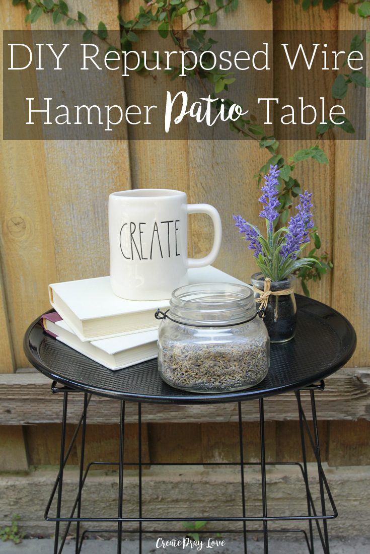 How to Turn a Wire Hamper Into a DIY Patio Table