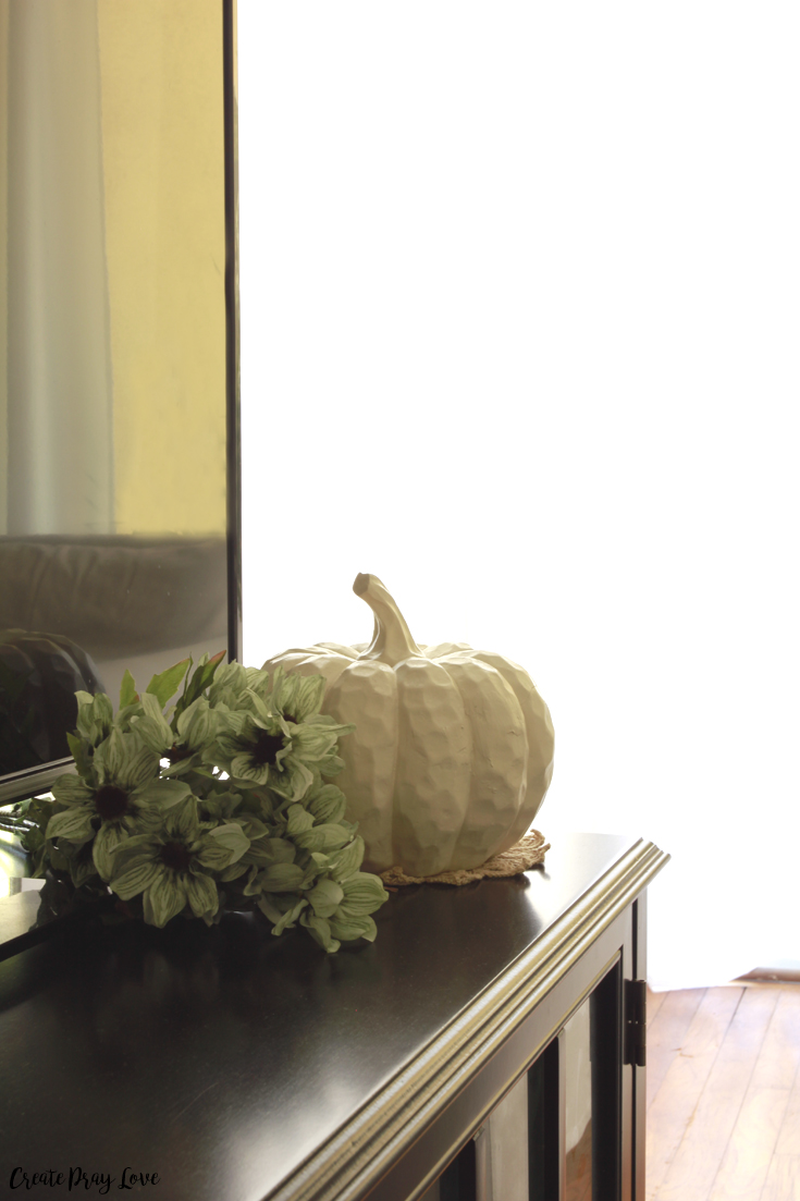 DIY Dollar Store Painted Pumpkins & Fall Living Room Tour