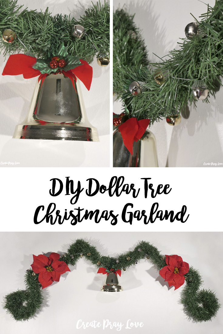 DIY Dollar Tree Christmas Garland