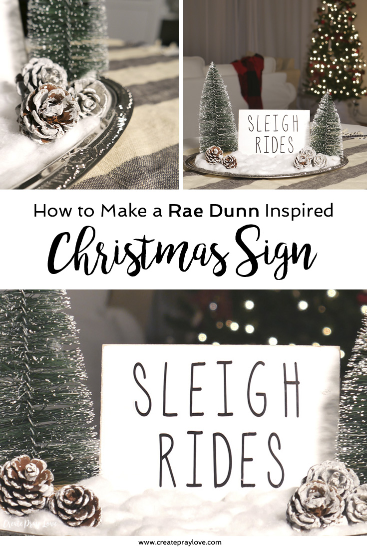 DIY Rae Dunn Inspired Mini Christmas Sign