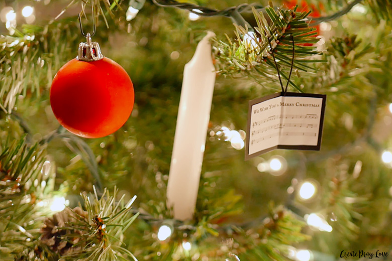 DIY Christmas Carol Sheet Music Ornaments