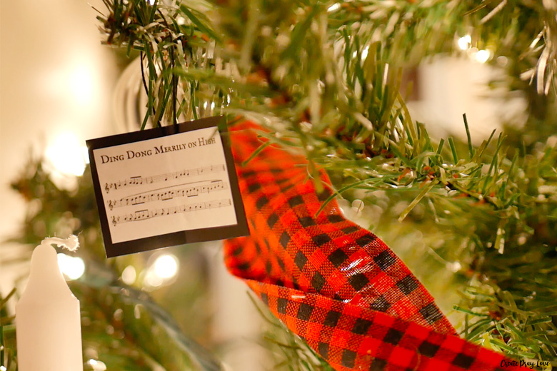 DIY Christmas Carol Sheet Music Ornaments