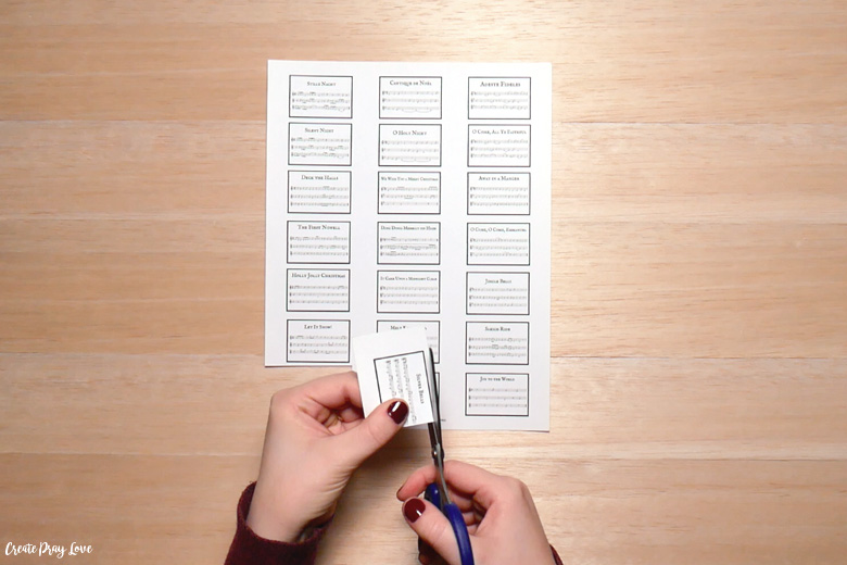 DIY Christmas Carol Sheet Music Book Ornaments