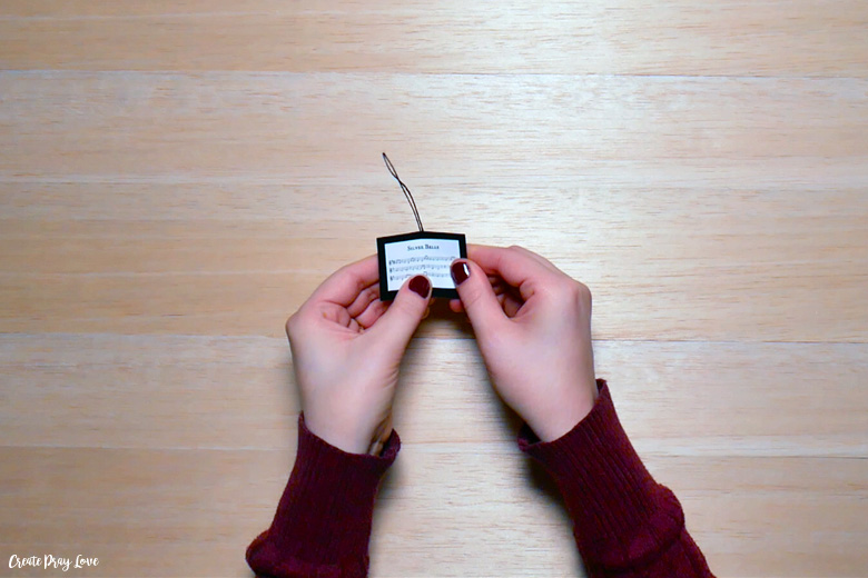 DIY Christmas Carol Sheet Music Book Ornaments