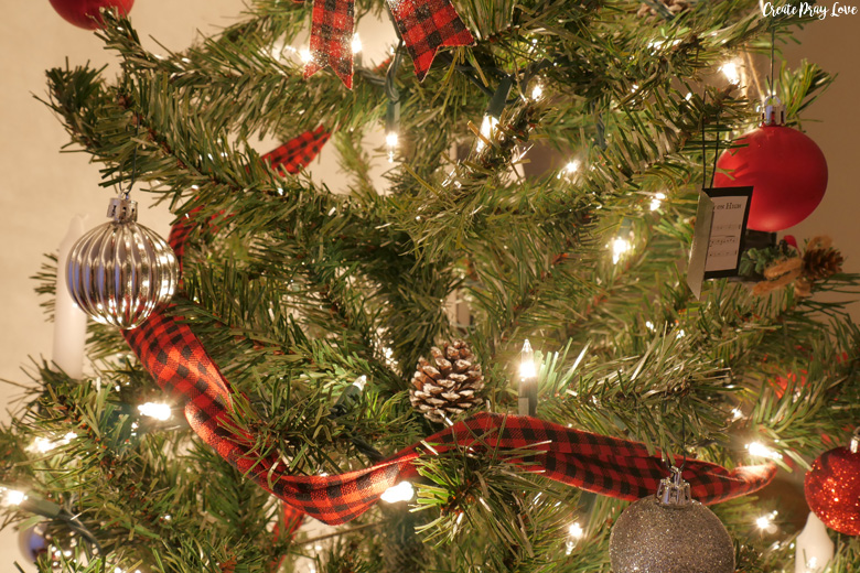 Vintage Inspired Red Buffalo Check Christmas Tree