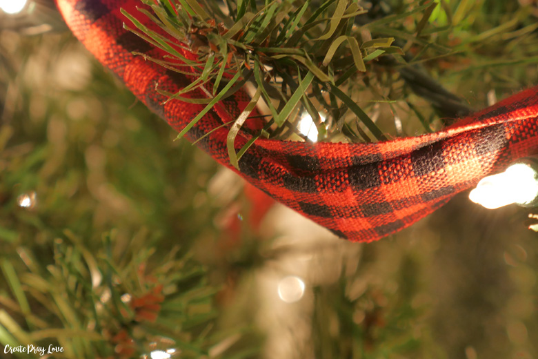 Vintage Inspired Red Buffalo Check Christmas Tree