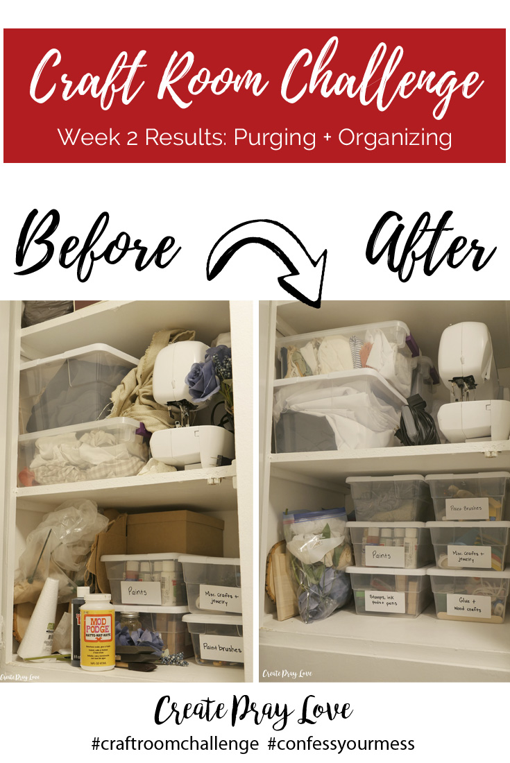 Craft Supply Organization | Craft Room Challenge